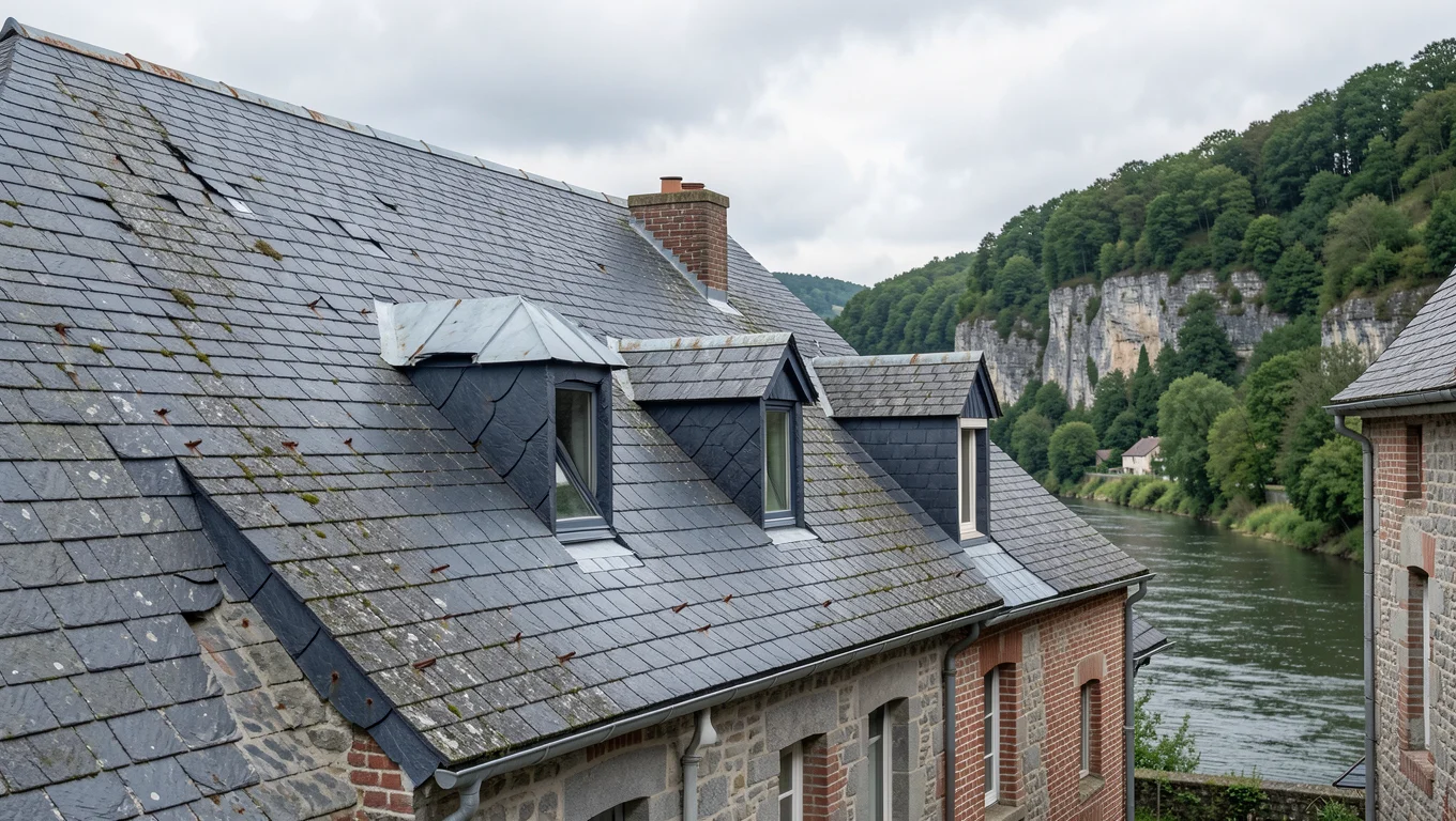 Toiture en ardoises d'une maison namuroise : réparer ou refaire entièrement ?